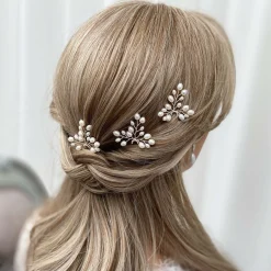 Lace & Favour Bridesmaid Gifts | Pearl Hair Accessories*Oriana Freshwater Pearl Wedding Hair Pin Ivory/ Silver
