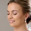 Lace & Favour Bridesmaid Gifts | Bride Gifts*Paloma Teardrop Pearl Wedding Earrings (Silver) Ivory/ Silver
