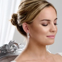 Lace & Favour Bride Gifts | Pearl Jewellery*Panama Vintage Inspired Crystal and Pearl Earrings Ivory/ Silver