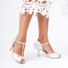Paradox London Wedding Shoes | Mid Heel*Belvoir Satin T-Bar Peep Toe Shoes Ivory