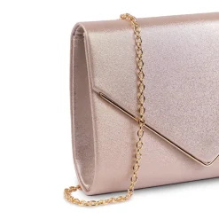 Paradox London Prom Bags | Occasion Handbags*Darcy Shimmer Box Clutch Bag Nude