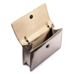 Paradox London Prom Bags | Occasion Handbags*Darlene Metallic Clutch Bag Pewter
