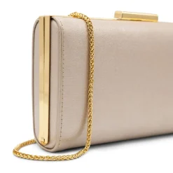 Paradox London Prom Bags | Occasion Handbags*Dasha Shimmer Box Clutch Bag Nude