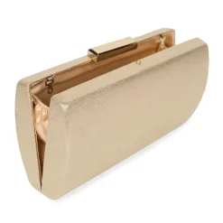 Paradox London Prom Bags | Wedding Guest Bags*Dionne Shimmer Box Clutch Bag Champagne