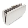 Paradox London Prom Bags | Wedding Guest Bags*Dionne Shimmer Box Clutch Bag Silver