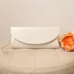 Paradox London Wedding Handbags*Domina Ivory Satin Bridal Clutch Bag