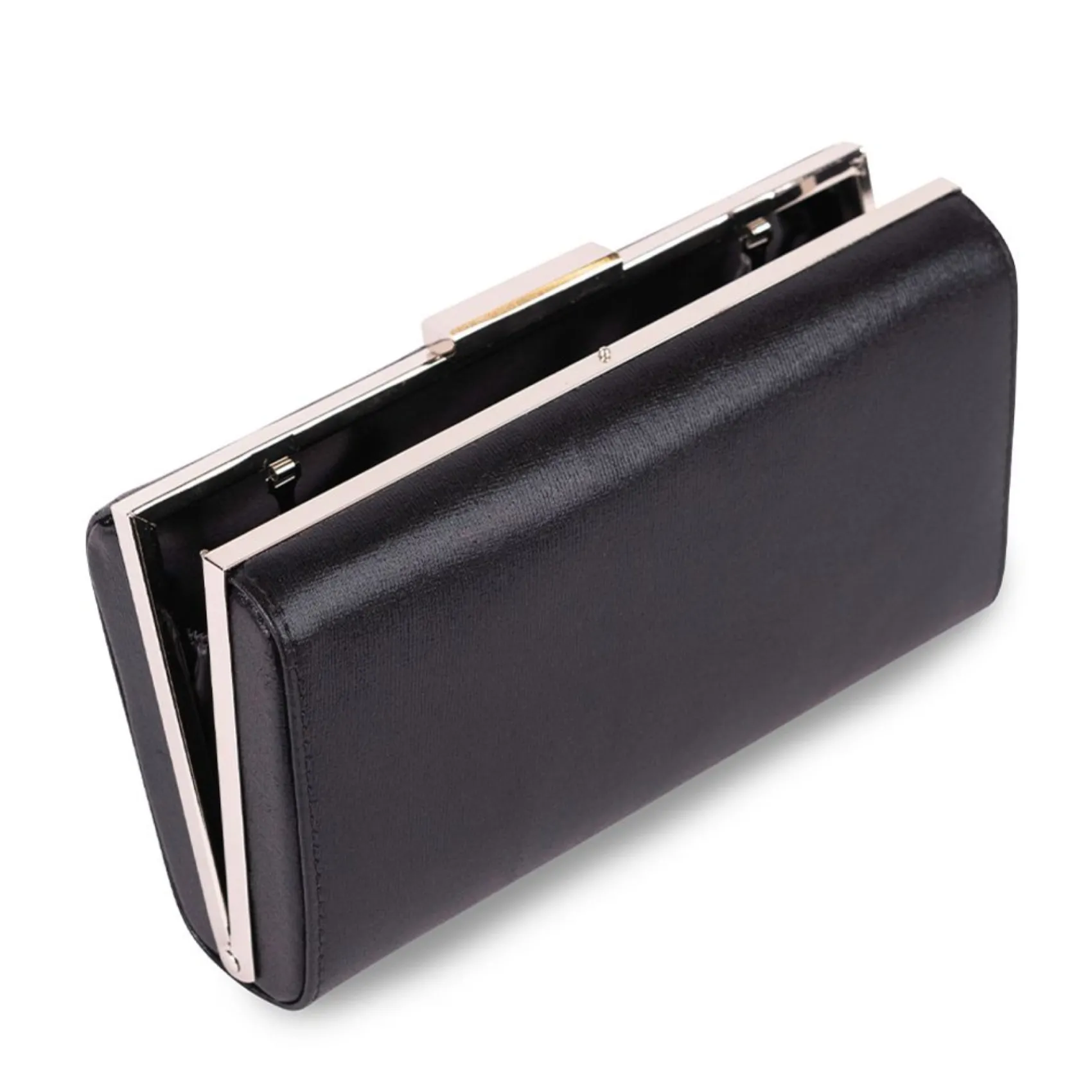 Paradox London Prom Bags | Occasion Handbags*Doria Shimmer Box Clutch Bag Black