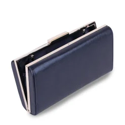 Paradox London Prom Bags | Occasion Handbags*Doria Shimmer Box Clutch Bag Navy