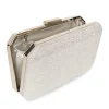 Paradox London Prom Bags | Occasion Handbags*Dulcie Glitter Box Clutch Bag Silver