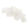 Poirier Gold Hair Accessories | Flower Girl Hair Accessories*Peony Ivory Fabric Flower Hair Comb Ivory/ Gold