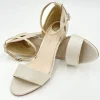 Perfect Bridal Sparkly Prom Shoes | Gold Prom Shoes*Andrea Glitter Block Heel Ankle Strap Sandals Gold