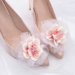 Perfect Bridal Bride Gifts | Shoe Jewellery*Apple Pink Flower Shoe Clips