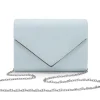 Perfect Bridal Something Blue Gifts | Wedding Guest Bags*Bea Suede Envelope Clutch Bag Blue