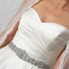 Perfect Bridal Wedding Dress Belts*Emmy Vintage Inspired Crystal and Beaded Dress Belt Ivory/ Silver