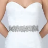 Perfect Bridal Wedding Dress Belts*Evita Statement Crystal Dress Belt Silver