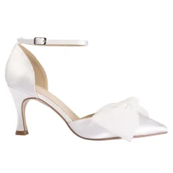 Perfect Bridal Shoe Jewellery | Shoe Clips*Gigi Polka Dot Bow Shoe Clips Ivory