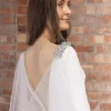 Perfect Bridal Single Tier Veils | Chapel Length & Cathedral Veils*Diamante Cowl Back Cape Veil Ivory