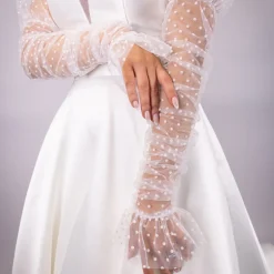 Perfect Bridal Wedding Dress Sleeves*Polka Dot Wedding Dress Sleeves Ivory