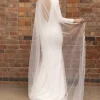 Perfect Bridal Single Tier Veils | Chapel Length & Cathedral Veils*Single Tier Narrow Corded Lace Chapel Veil Ivory