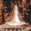 Perfect Bridal Single Tier Veils | Chapel Length & Cathedral Veils*Single Tier Cathedral Veil with Lace Train Ivory
