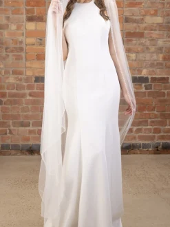 Perfect Bridal Single Tier Veils | Chapel Length & Cathedral Veils*Single Tier Pearl Edge Cathedral Veil Ivory