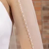 Perfect Bridal Single Tier Veils | Chapel Length & Cathedral Veils*Single Tier Pearl and Crystal Edge Cathedral Veil Ivory