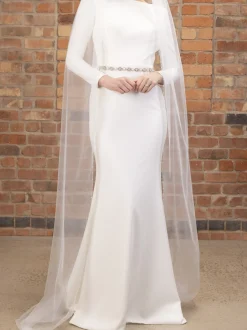 Perfect Bridal Single Tier Veils | Chapel Length & Cathedral Veils*Single Tier Beaded Edge Bridal Veil Ivory