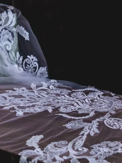 Perfect Bridal Single Tier Veils | Chapel Length & Cathedral Veils*Single Tier Ornate Lace Cathedral Veil Ivory