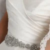 Perfect Bridal Wedding Dress Belts*Lana Dazzling Crystal Embellished Dress Belt Ivory/ Silver