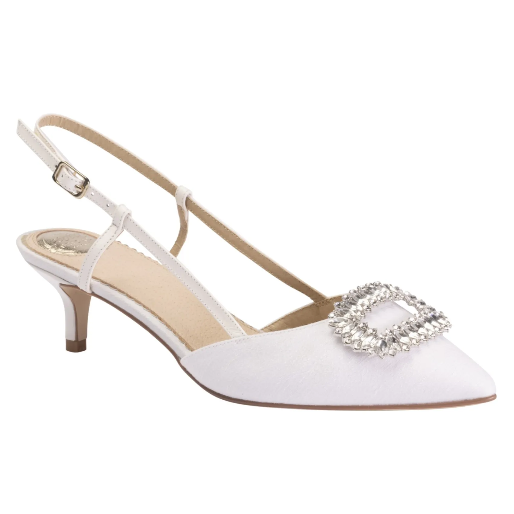 Perfect Bridal Mother Of The Bride Shoes | Wedding Shoes*Lennox Pointed Slingback Kitten Heels Ivory