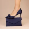 Perfect Bridal Prom Bags | Wedding Guest Bags*Simone Satin Envelope Clutch Bag Midnight