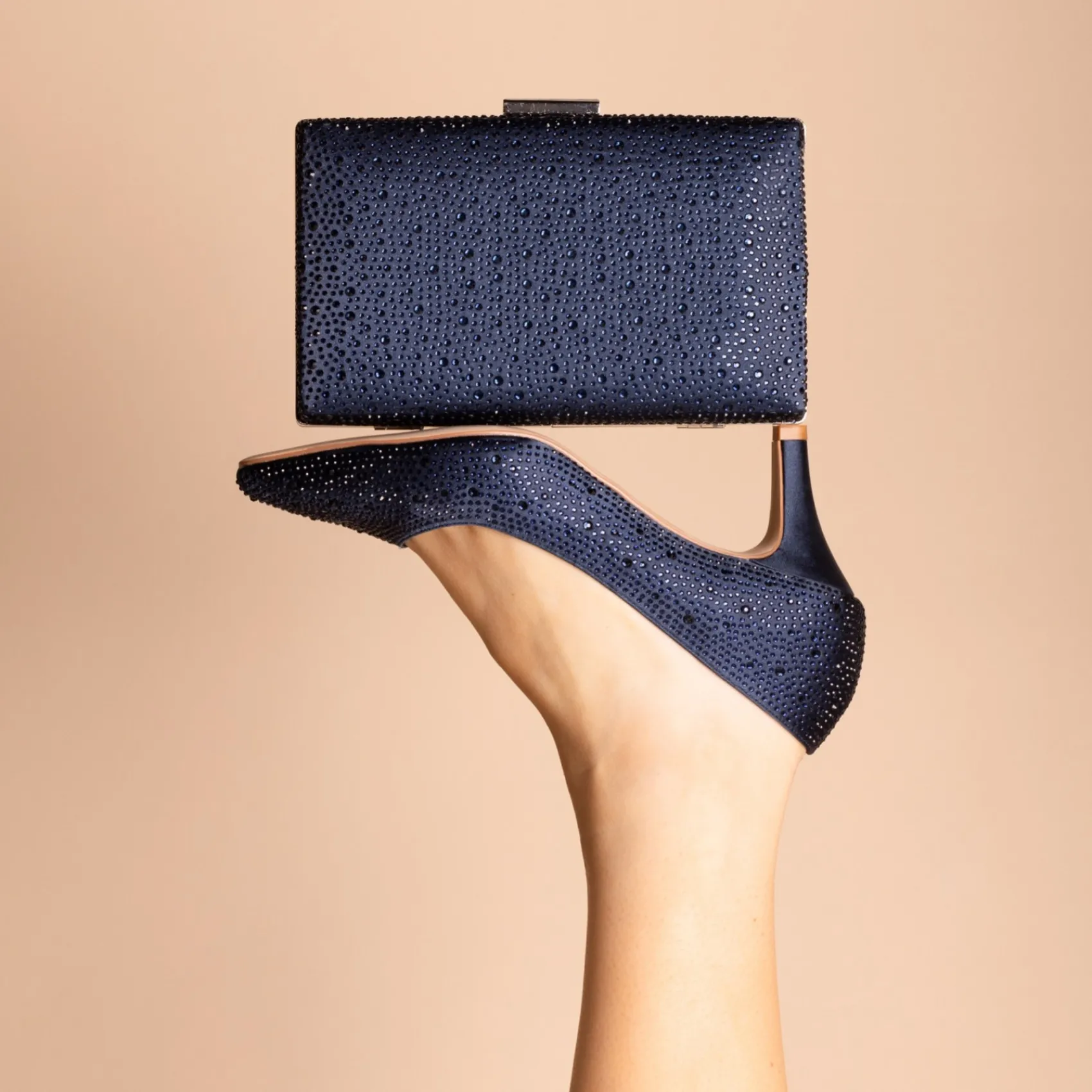 Perfect Bridal Prom Bags | Occasion Handbags*Sorrel Sparkly Diamante Box Clutch Bag Navy