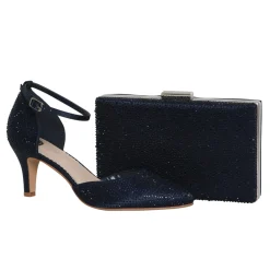 Perfect Bridal Prom Bags | Occasion Handbags*Sorrel Sparkly Diamante Box Clutch Bag Navy