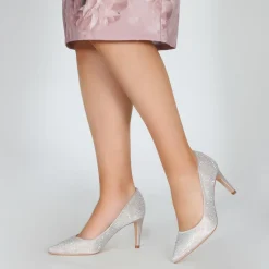 Perfect Bridal Sparkly Prom Shoes | Prom Shoes*Stara Crystal Embellished Pointed Courts Taupe