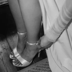 Perfect Bridal Bridesmaid Shoes | Wedding Shoes*Tiffany Dyeable Satin High Heel Platform Sandals Ivory