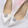 Lace & Favour Bride Gifts | Shoe Jewellery*Petal Silver Crystal Flower Shoe Clips