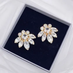 Lace & Favour Bride Gifts | Shoe Jewellery*Precious Gold Crystal Shoe Clips
