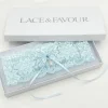 Boudoir Couture Something Blue Gifts | Bride Gifts*Purity Delicate Lace Wedding Garter with Pearl Detail Blue