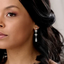 Lace & Favour Gold Prom Jewellery | Prom Earrings*Radiance Long Cubic Zirconia Drop Earrings Gold