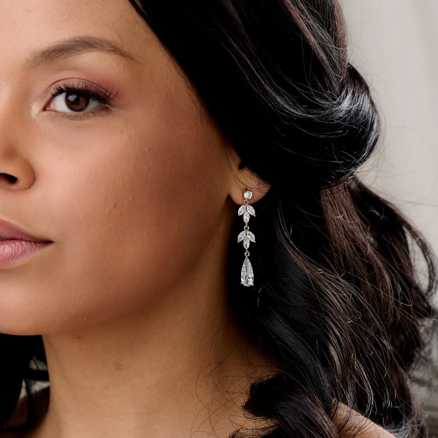 Lace & Favour Gold Prom Jewellery | Prom Earrings*Radiance Long Cubic Zirconia Drop Earrings Gold