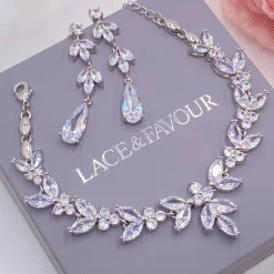 Lace & Favour Silver Prom Jewellery | Prom Earrings*Radiance Long Cubic Zirconia Drop Earrings Silver