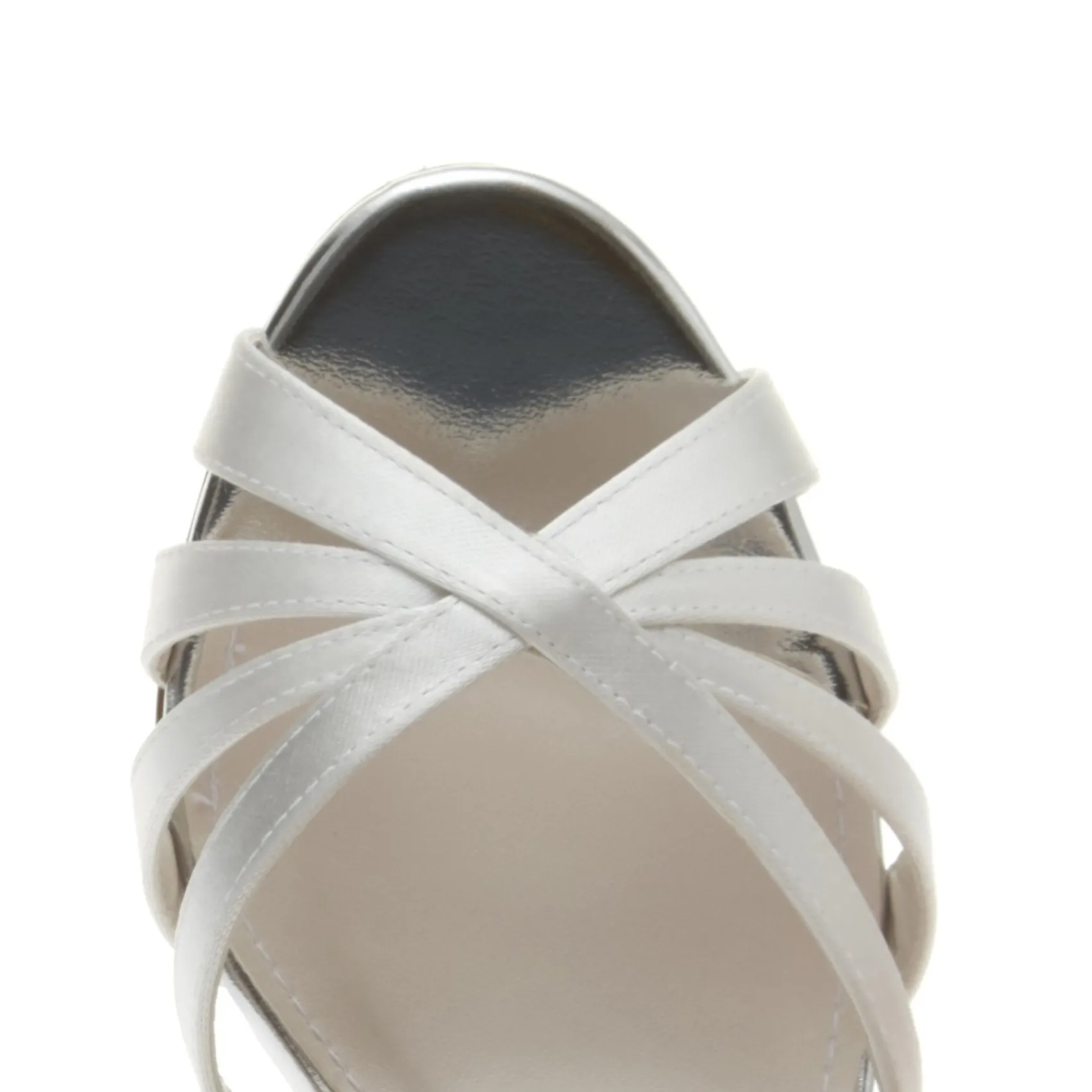Rainbow Club Wedding Guest Shoes | Bridesmaid Shoes*Blake Dyeable Satin Block Heel Strappy Sandals Ivory