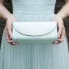 Rainbow Club Wedding Handbags*Celina Dyeable Satin Wedding Clutch Bag Ivory