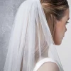 Rainbow Club Single Tier Veils | Fingertip Veils*Cheerfulness Single Tier Veil with Scattered Diamantes Ivory