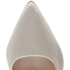 Rainbow Club Wedding Shoes | High Heel*Coco Dyeable Satin Pointed Court Shoes Ivory