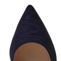 Rainbow Club Mid Heel | Mother Of The Bride Shoes*Faith Moire Wide Fit Slingback Block Heels Navy
