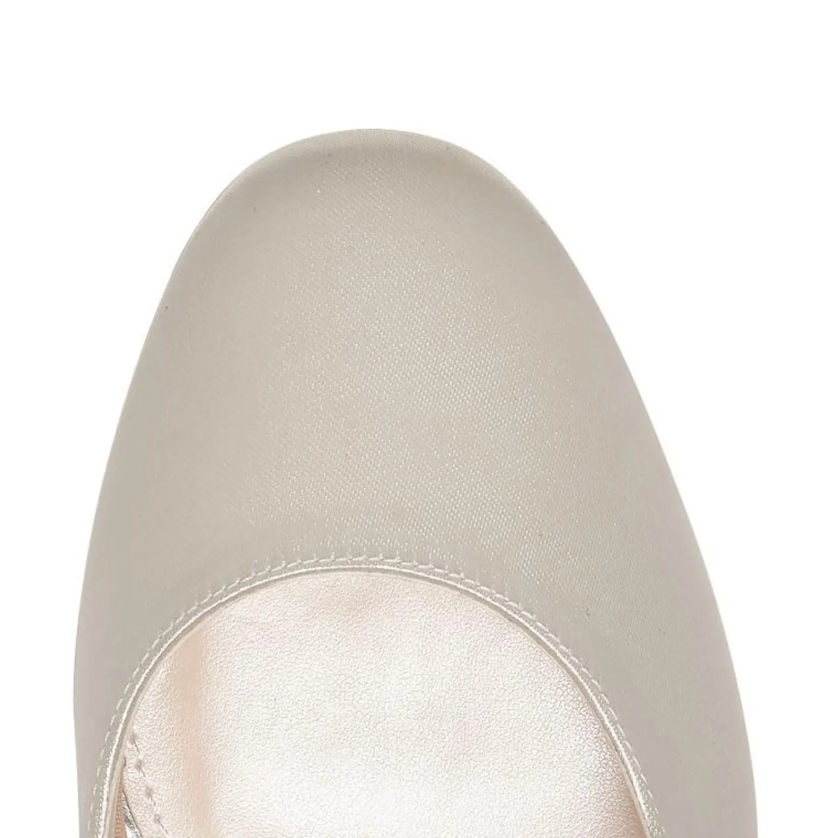 Rainbow Club Wedding Shoes | High Heel*Frances Dyeable Satin Block Heel Court Shoes Ivory