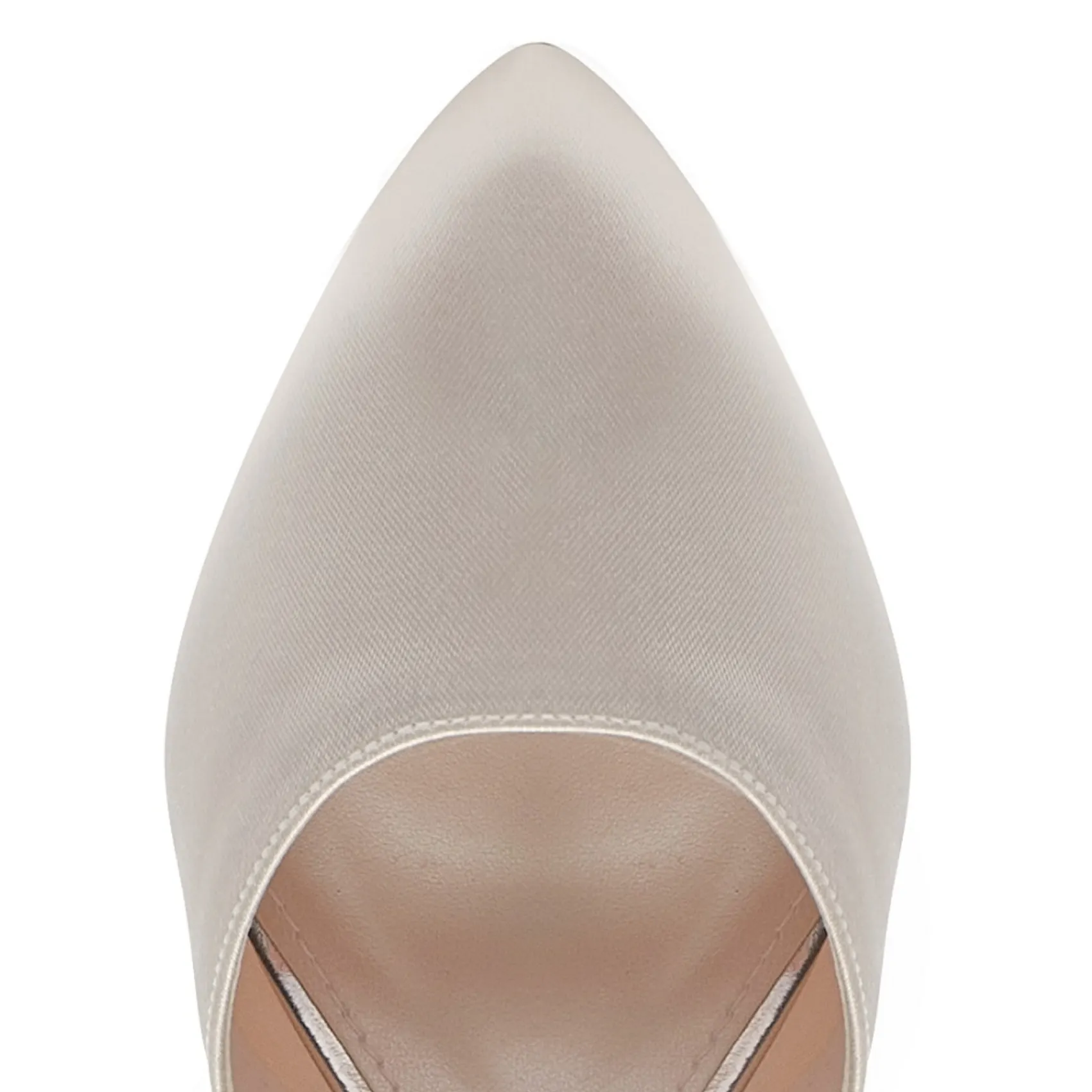 Rainbow Club Wedding Shoes | Mid Heel*Harriet Dyeable Satin Block Heel Court Shoes Ivory