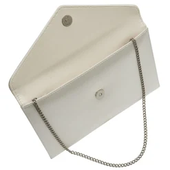 Rainbow Club Wedding Handbags*Hattie Dyeable Satin Envelope Clutch Bag Ivory