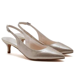 Rainbow Club Wedding Guest Shoes | Mother Of The Bride Shoes*Joni Sparkle Slingback Kitten Heels Gold